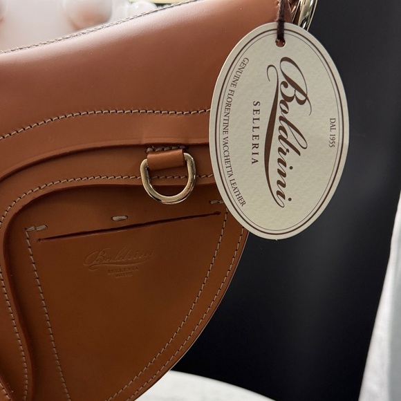 Baldinini Tan Leather Saddle Bag - Picture 2 of 6